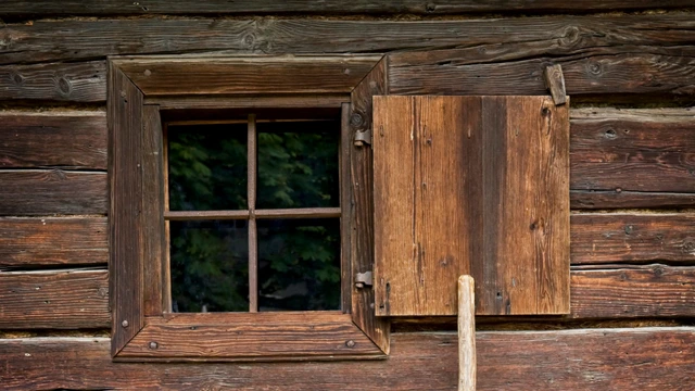 Window for log cabin