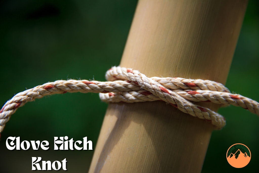 Clove hitch knot for hammock camping