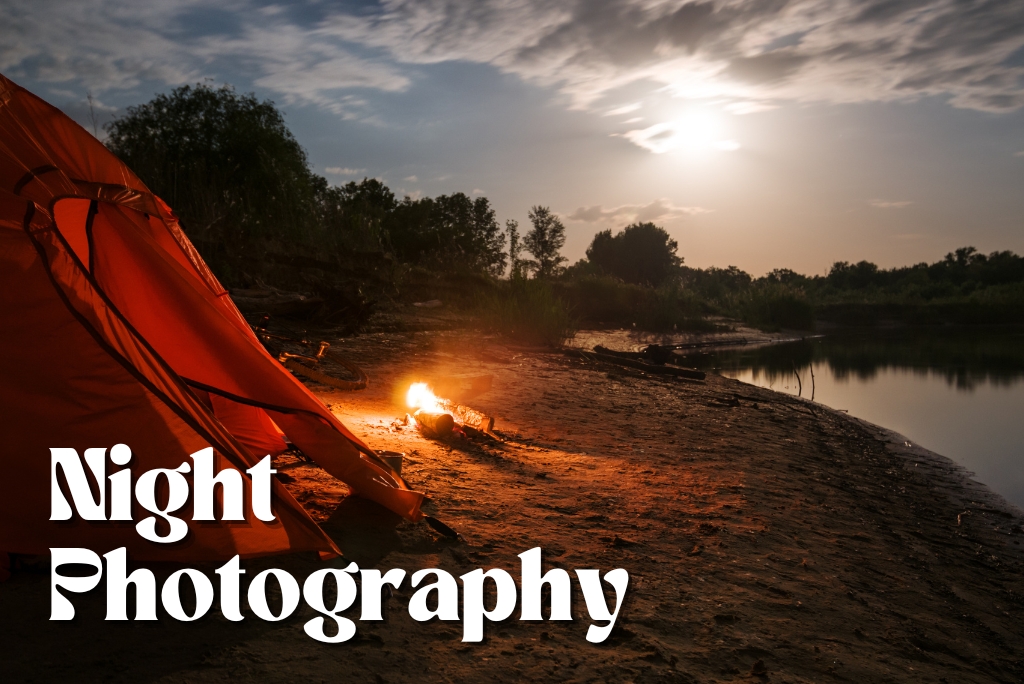 Night Photography When camping alone