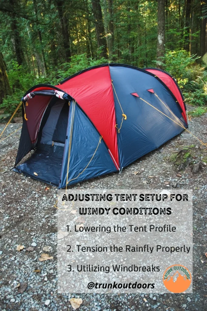Adjusting Tent Setup for Windy Conditions