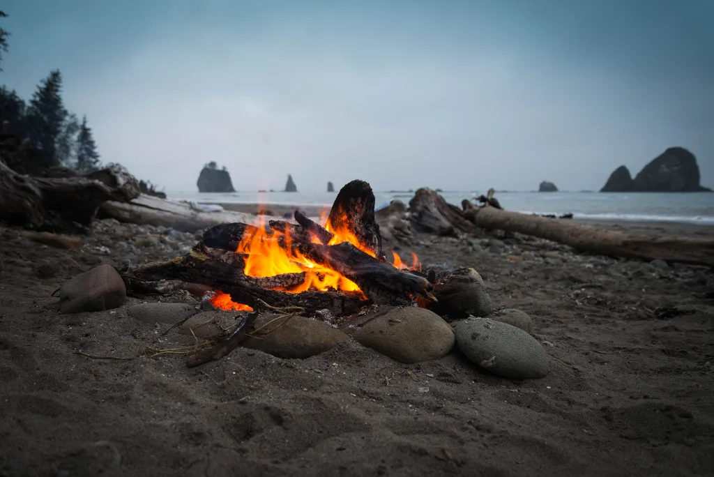 Build a Beach Bonfire and Cook S'mores