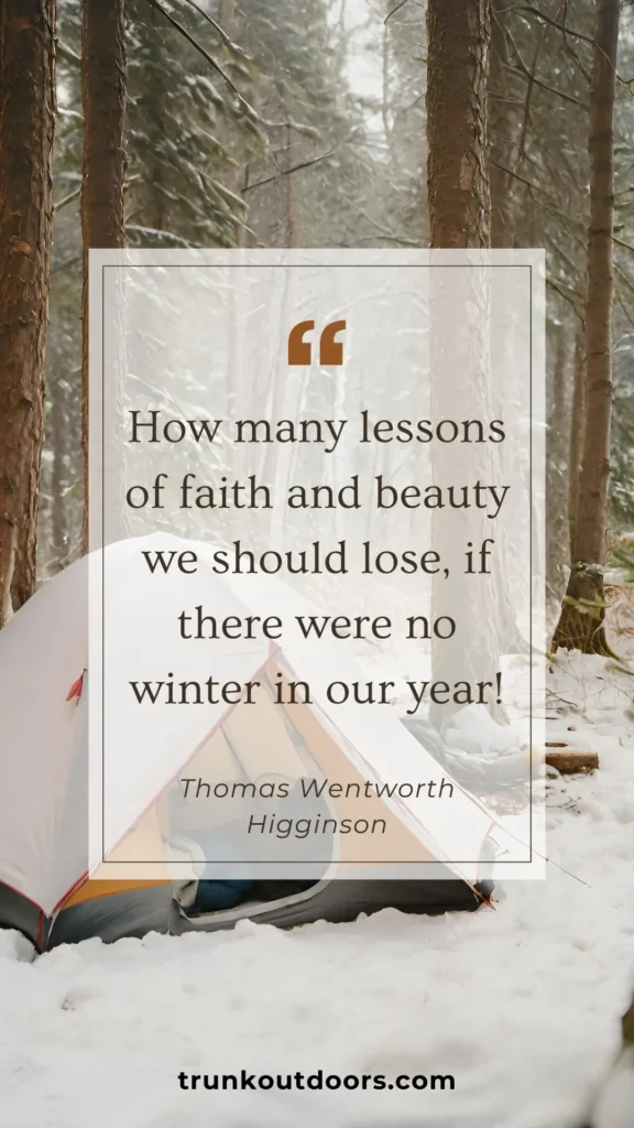 Winter Camping Quote