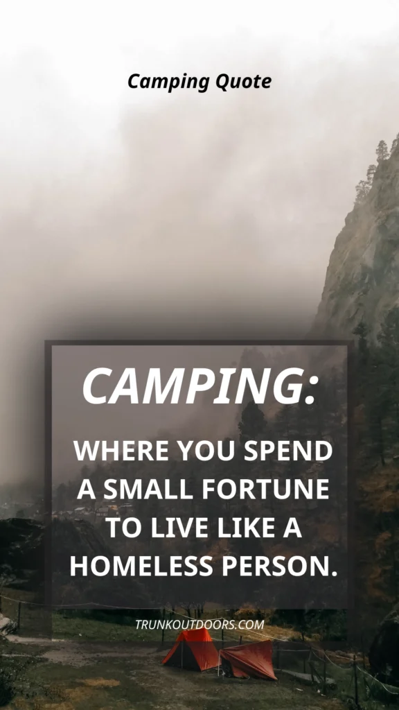 Funny Camping Quote