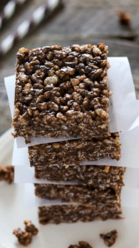 No bake chocolate peanut butter crunch bars
