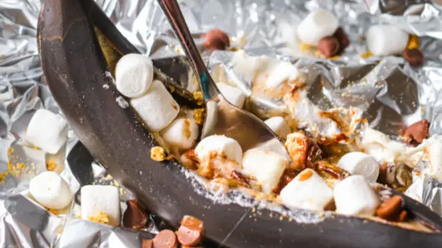 S’mores Campfire Banana Boats