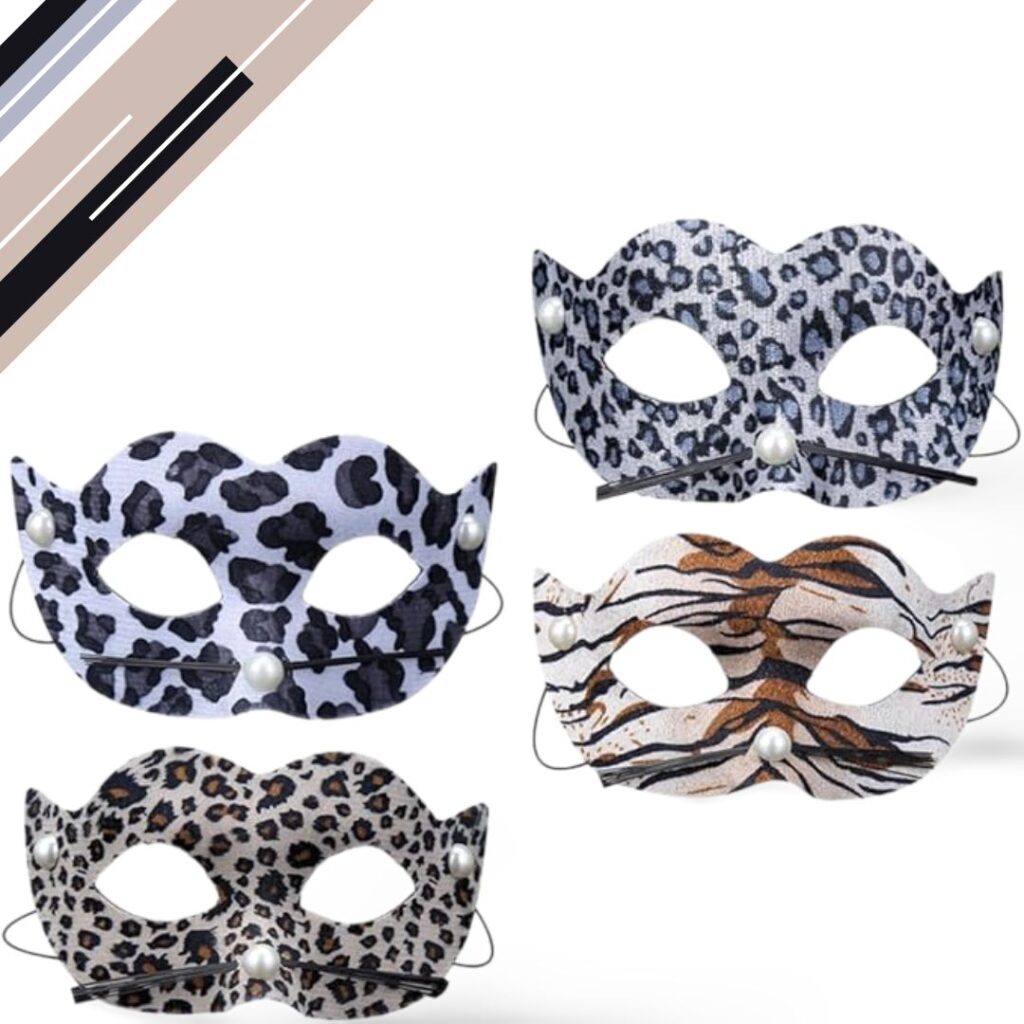 BESTonZON 4pcs Leopard Mask