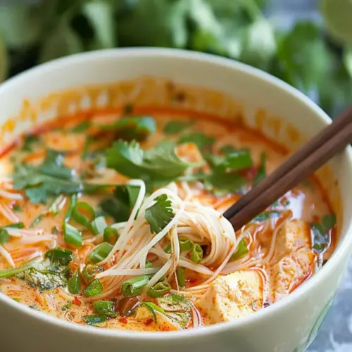 Spicy Thai Red Curry Noodle Soup