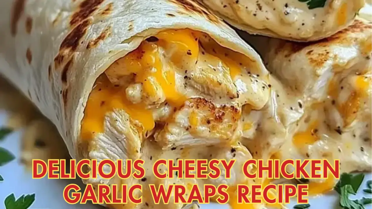 Delicious Cheesy Chicken Garlic Wraps Recipe